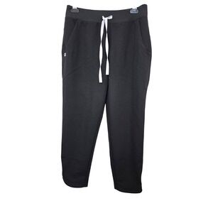 Figs Black Jogger-Style Scrub Grunge Goth Whimsy Pants Drawstring Waist Size S/P